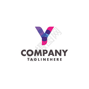 荧光色苹果标志现代荧光色商业公司Y标识设计抽象色彩多彩字母 Y 标志设计设计图片