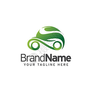 生态汽车Logo 模板设计背景图片