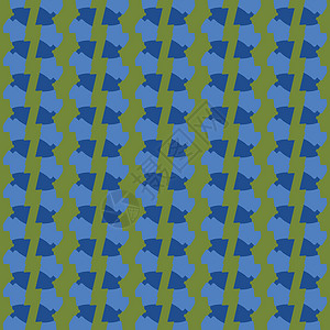 鱼条毯子矢量无缝图案纹理背景 带有几何形状 以蓝色 绿色颜色为颜色插画