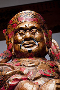 中国武士雕刻历史数字背景图片