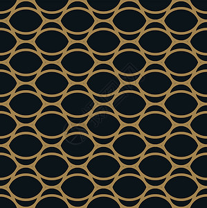 带有线条的抽象几何图案 无缝矢量背景 蓝黑色和金色纹理对角线条纹多边形织物几何学装饰品包装六面体网格正方形背景图片