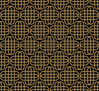 现代奢华时尚的几何纹理 线条无缝模式插图正方形织物艺术金子白色纺织品创造力装饰海浪背景图片