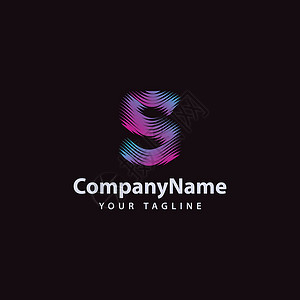 logo设计模板S 现代波线Logo设计模板设计图片