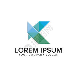 软件logo字母 K 现代 Logo 设计概念模板插画