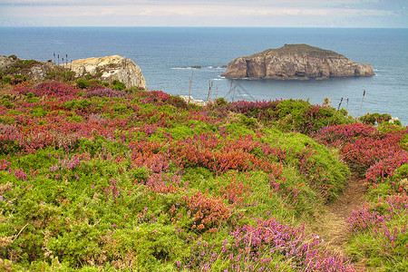 坎塔布连Cabo de Peñas 阿斯图里亚斯 西班牙背景