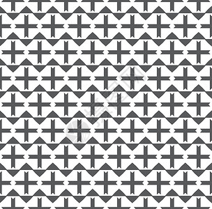 简单黑白三角形重覆几何黑白纹理 几何装饰等分形图案 无缝结构图案创造力风格马赛克条纹插图纺织品圆圈艺术装饰品黑色插画