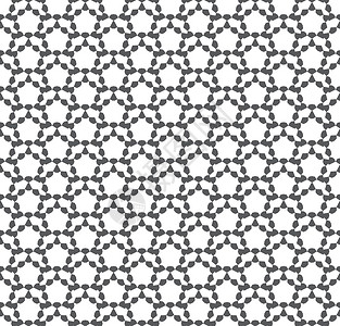 重度几何黑白纹理的重复式六方位数无缝图案插画
