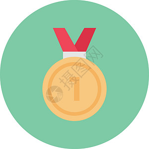 裁定裁决优胜者比赛动机奖牌徽章插图胜利运动金属冠军背景图片