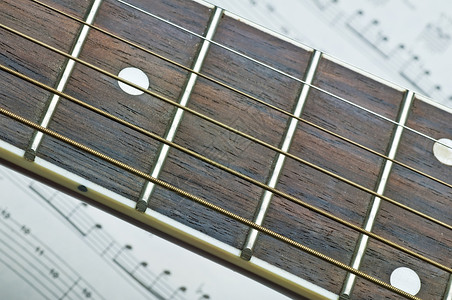 吉他手音乐字符串器材指板宏观烦恼细绳乐器笔记背景图片
