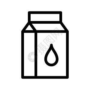 背包玻璃产品奶制品奶油四面体包装饮料液体纸盒盒子插画