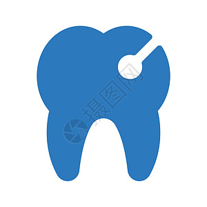 口服牙科蓝色插图搪瓷牙医药品凹痕空腔微笑卫生背景图片