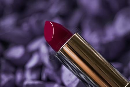 红口红特口红 豪华化妆和美容化妆销售奢华光泽度魅力女性化妆品静物紫色粉色宏观背景图片