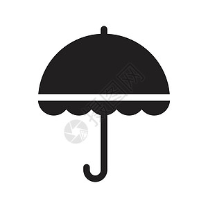 时尚气象下雨气候插图安全黑色季节天气阳伞配饰背景图片
