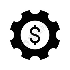 美元齿轮金融工厂车轮控制工业工程财富货币商业背景图片