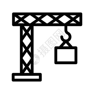 航运船运机械机器工作工程建造电缆建筑白色工业背景图片