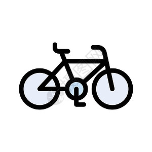 运输车轮运动旅行黑色自行车插图男人背景图片