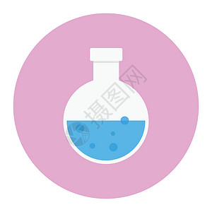 圆底烧瓶实验室办公室生物插图技术商业化学品生物学测试教育管子设计图片
