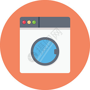 机器机洗衣店家务洗衣房插图机器榨汁机衣服电气电子产品标识背景图片
