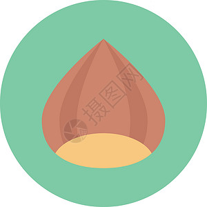 干果标识饮食食物圆形叶子种子插图网络水果坚果背景图片