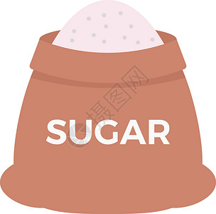 精制谷物甜甜糖葡萄糖解雇木头精制厨房甘蔗食物桌子勺子烹饪插画