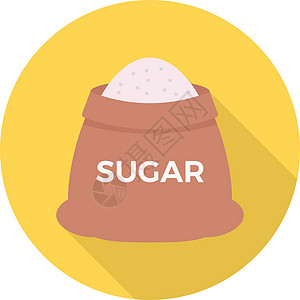 有机黄皮甘蔗甜甜糖厨房精制葡萄糖解雇面包甘蔗白色桌子勺子烹饪插画