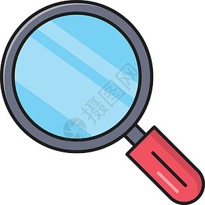 放大镜技术用户网站网络插图界面工具探索侦探玻璃背景图片