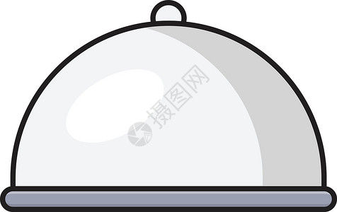 粮食食品菜单厨师午餐白色拼盘食物黑色服务服务员标识背景图片