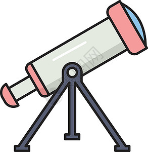 双望远镜插图双目艺术学习工具光学科学天文学插画