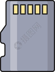 标准差内存卡卡数据芯片相机白色标签适配器记忆贮存插画家插图插画