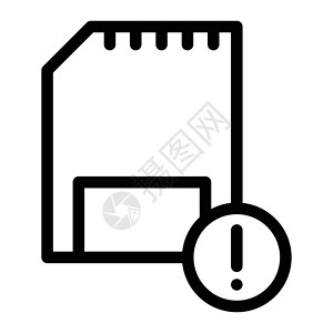 软盘芯片技术线条警告电脑记忆艺术光盘磁盘插图背景图片