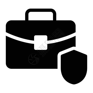 安全手提箱保险白色插图标识公文包案件网络行李商业背景图片