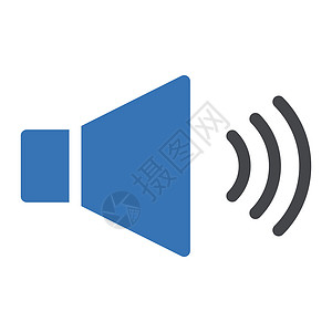 音乐网络噪音插图按钮嗓音白色扩音器互联网技术喇叭背景图片