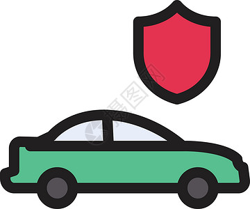保险白色技术事故防御安全商业车辆运输汽车插图背景图片