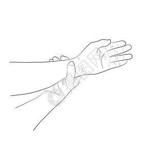 图像图形矢量轮廓手腕疼痛通常是由突然受伤概念保健引起的扭伤或骨折引起的韧带骨头菌株插图茎突手臂诊所援助肌腱医师设计图片