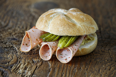 三明治传播猪肉起动机高清图片