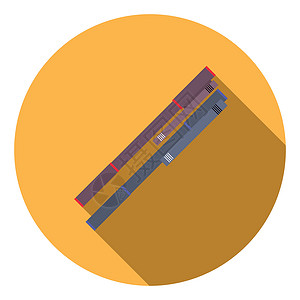 比罗图标长阴影的平板设计矢量说明概念学习书法办公室教学商业工作作家学生墨水学校设计图片
