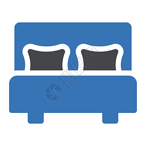 内部的枕头旅行房间寝具就寝卧室酒店家具服务插图背景图片