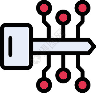 币货币技术立方体插图安全金融公司钥匙数据标识交易背景图片