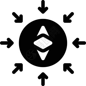 区块链加密硬币标识几何学投资矿业蓝色市场互联网平台背景图片