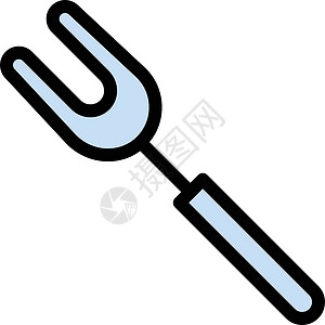 勺子标签炙烤厨房插图金属刀具餐具烹饪烧烤餐厅背景图片
