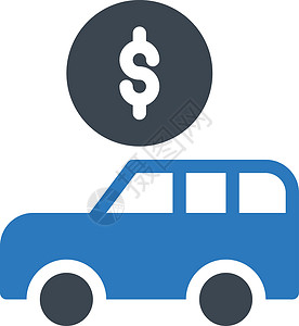 分期购汽车美元驾驶服务价格硬币现金推销员网络市场商业分期付款插画