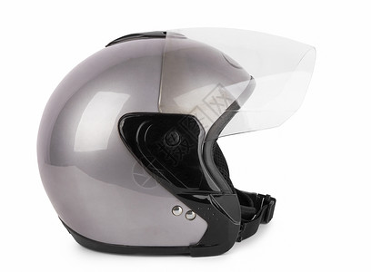 灰色摩托车头盔速度白色赛车翅膀安全碰撞塑料运输摩托运动背景图片