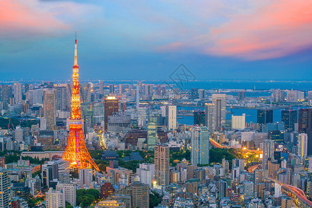东京六本木黄昏旅行高清图片