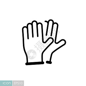 无菌手套医疗防护橡胶手套矢量 ico安全药品插图外科乳胶卫生医生工作手术医院插画