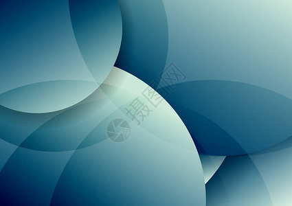 蓝色蓝圈摘要图层重叠和光照的阴影插画