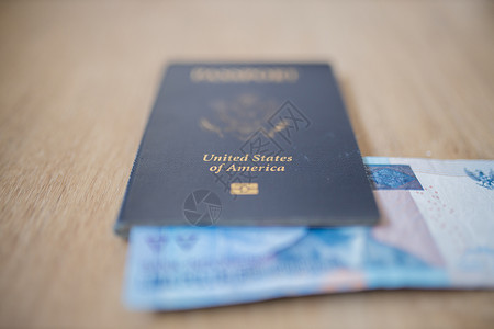 美利坚合众国护照 里面有五万卢比的 美国护照法案移民海豹旅游账单安全旅行国家卡片文档国籍背景