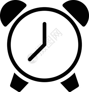 黑色闹钟提醒闹钟手表时间戒指黑色插图跑表唤醒钟表小时插画