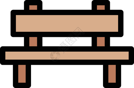 园花园休息娱乐工作木头插图艺术奢华公园座位花园背景图片