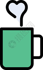 茶早餐饮料手绘杯子餐厅咖啡白色菜单棕色插图背景图片