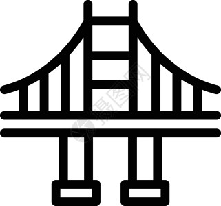 美国金门大桥哈里里弗尼亚旅游地标纪念碑红色城市建筑学插图旅行商业吸引力插画